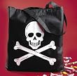 Skull and Crossbones Pirate Trick or Treat Bag for Halloween