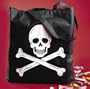 Huge Skull and Crossbones Pirate Trick or Treat Bag for Halloween