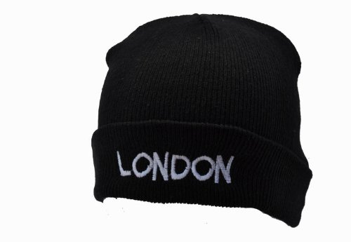 NEW London Black Beanie/Wooly/Winter Ski Hat