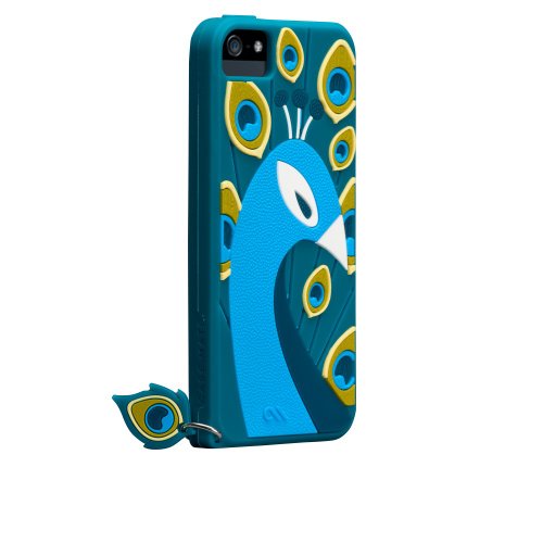 Case-Mate 日本正規品 iPhone5 CREATURES: Peacock Case, Teal クリーチャーズ: ピーコック シリコン ケース, ティール CM022879