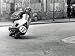 Motorcyclist About to Take on a Curve, Along a Road Photographic Poster Print by A. Villani, 16x12