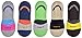 Bamboo No Show Anti Slip Socks, 5 Striped Pairs (One Size (5-8), Striped Assorted 1)