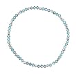 Anklet - A66 - Stretch - Swarovski (tm) Crystal and Heishi Beads ~ Indian Sapphire (Denim Blue)