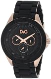 41okuDS%2BdLL. SL160  D&G Dolce & Gabbana Mens DW0778 Chamonix Rose Gold Black Dial Black Bracelet Watch