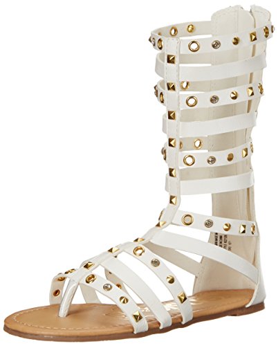 Kensie Girl KG31526 Girls Gladiator Sandal (Little Kid/Big Kid), White, 4 M US Big Kid