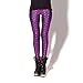 Sexy Fish Scale Mermaid Printed Leggings Skinny Pants for Women Purple Red M