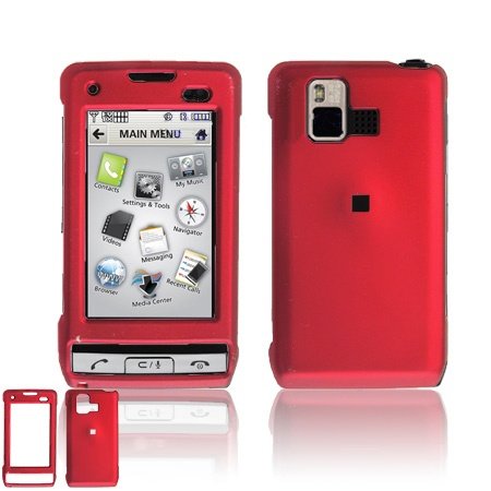 LG VX9700 Dare Cell Phone Red Rubber Feel Protective Case Faceplate Cover