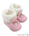Max and Tilly Baby Girl Pale Pink Mock Suede/Sheepskin Slipper size 3-6 months