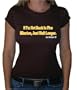 One Liners ACE VENTURA "IF I'M NOT BACK IN 5 MINUTES JUST WAIT LONGER" Juniors Movie Line Sheer T-Shirt- Chocolate Large