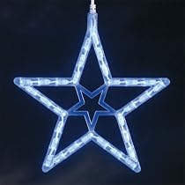 3 Stars in BLUE, Extendable LED system 4523-402 Christmas Lights - made by Konstsmide