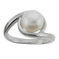 Sterling Silver Fresh Water Pearl Ring - Silver ( 7" )