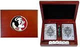 NCAA Florida State Seminoles Playing Cards/Dice Gift Set - Cherry Finish