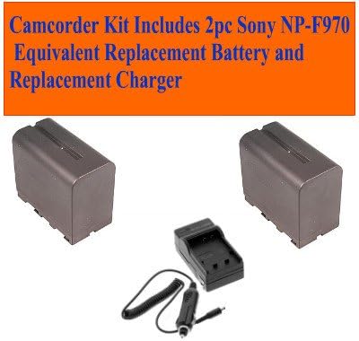 Sony Dsr-pd100a, Gv-a500, Gv-a500e, Gv-d200 Camcorder Kit Includes 2pc Sony Np-f970 Equivalent Replacement Battery and Replacement Charger