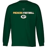Youth Green Bay Packers "Line of Football" Long Sleeve T-Shirt (8-20) Large