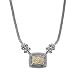18K Gold/Silver Two-Tone Roman-Inspired Coin Pendant Necklace - 17