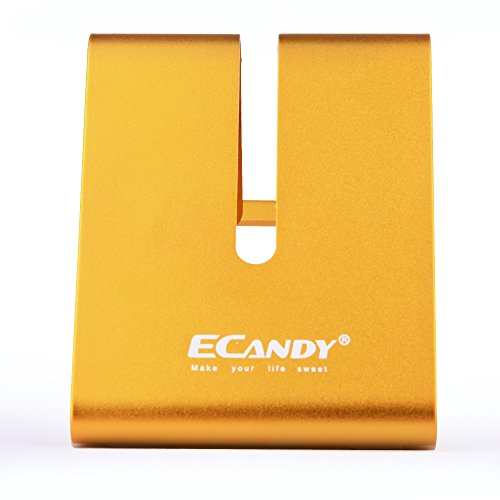 Ecandy Solid Aluminum Desktop Stand for iPhone 3G 3GS 4 4S 5 5C 5S Ipad 2 Ipad 3 Ipad 4 Ipad Mini ,iPod touch Samsung Galaxy S3 i9300 S4 9500 HTC Blackberry and most tablet (Gold)