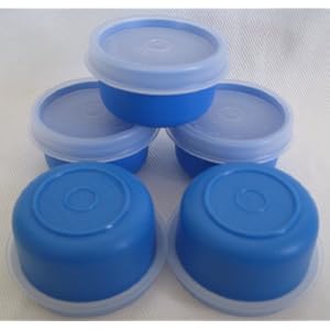 Tupperware Smidget Container 1oz Set of 5 Blue by