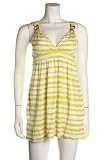 BCBGMAXAZRIA Women's Light Gold Lime Painted Stripe Combo Jersey Cover-up