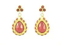Stunning Red Stones Earring Hand Made