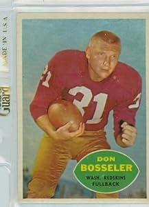 1960 Topps FB 124 Don Bosseler Redskins Very Good to Excellent