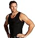 Insta Slim Compression Muscle Tank, Black, Medium, Shapewear for Men