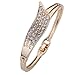 YAZILIND Jewelry Elegant Rose Gold Angle Wing Carve Crystal Charming Bangle Bracelet Women Gift 2.2