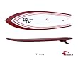 Seared Ahi 6'2" Quad Fin Retro Fish Surfboards (Epoxy)