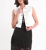 Bullhead Black Womens Lace Inset Denim Vest