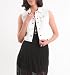 Bullhead Black Womens Lace Inset Denim Vest