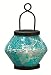Biedermann & Sons Caribbean Blue Glass Mosaic Tealight Candle Lantern, 8-1/2-Inch Tall