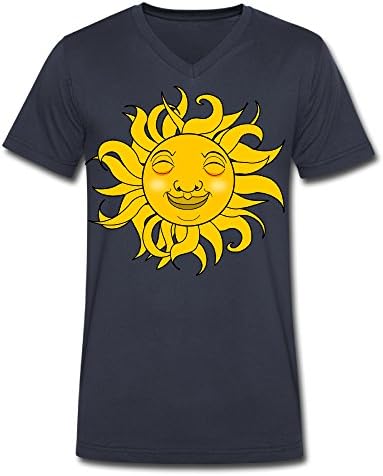 V Neck T Shirts SUNSHINE SMILE Colleges Shirts Gentleman