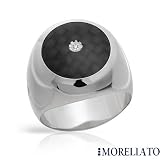 MORELLATO Enamel 0.01 CTW Accent Diamond Men's Ring. Ring Size 10.5. Total Item weight 22.1 g.