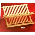 Dish Rack Pine wood 35cm/14" Free standing &Folding  Guaranteed quality