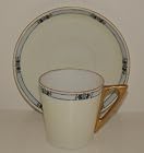 1914 Hand Decorated Hutschenreuther Selb 6-1/4 Saucer And Cup