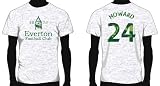 Everton: Tim Howard Hero Basic Logo Soccer Tee, Adult Medium - Ash Grey