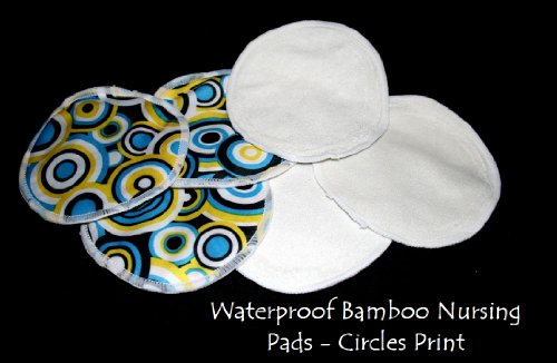 Waterproof Bamboo Nursing Pads Circles Print