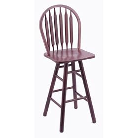 York Oak Arrowback Swivel Bar Stool by Furniture