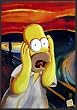 Simpsons The Scream Poster Dry Mounted Wood Framed, 24x36.