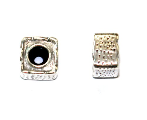 F6-silver Stopper Bead, Sterling Silver Stopper Bead, This Stopper Bead Will Stop the Beads Moving or Falling Off Your Bracelet, Made of 925 Sterling Silver and Silicon Neoprene Solid Rubber, Works and Compatible with : Biagi,pandora,trollbeads and Chamilia