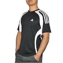 Mens Adidas Dri-Fit Climalite Athletic Black Short Sleeve T Shirt Jersey