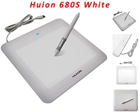 Huion 8 x 6 Inches Digital Graphic Drawing Tablet - 680s (white)