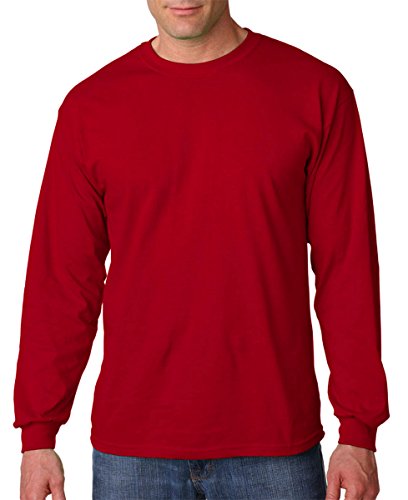Gildan G540 Cotton L-Sleeve T-Shirt - CARDINAL RED - XL