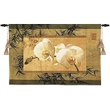 Bamboo And Orchids Wall Tapestry by Fine Art Tapestries