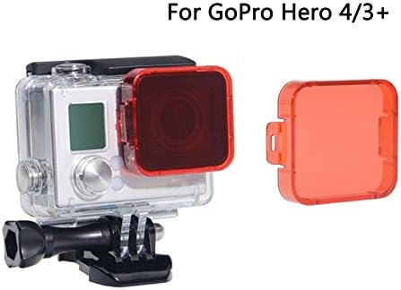 Gopro Hero 3+/4 Lens Filter,GoPro Sports camera Scuba Dive Red Filter For Gopro Hero 3+/4 Standard Housing - Color Correction Accessories for water sports, Underwater photography (for Hero 4/3+)