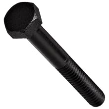 Nylon 6/6 Hex Bolt, Hex Head, UNC Threads, 1/4"-20 Thread Size, 2" Length, Partially Threaded, Made In US, Pack Of 100