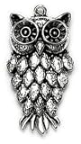 Pendants-Owl 5-1PK/Ant. Silv.