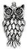 Pendants-Owl 5-1PK/Ant. Silv.