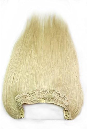 #613 Blonde European Remy Hair 18" Silky Straight Flip In Hair Hidden Halo Clip In