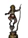 Ganesha Dancing Over Cobra Hindu God Ganesh Brass Statue India 11 Inch
