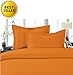 Elegant Comfort 1500 Thread Count Luxury Egyptian Quality Wrinkle and Fade Resistant 3-Piece Sheet Set, Twin/Twin X-Large, Elite Orange